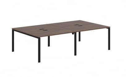 Бенч-система 4-местная ЕДИС ЕУВСТ 2716 Дуб Денвер темный Черный / EDIS EUWST