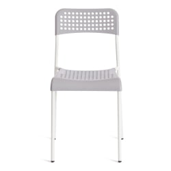 Металлический стул АДДЕ (мод. C-049) металл/пластик, 39 х 49 х 78 см, Грей (серый) /Вхите (белый) / ADDE (mod. C-049) Grey /White