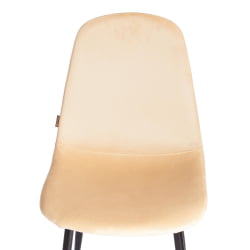 Металлический стул БРЕЕЗЕ (мод. ДЖСC-58) Велюр/металл , 44 х 53 х 86 см, сандй (песочный) ХЛР6 / черный / BREEZE (mod. JSC-58) sandy HLR6