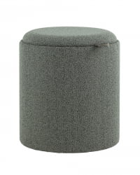 Пуф-столик с ящиком Хюгге С букле темно-серый / S