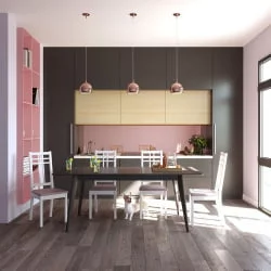 Стол обеденный Пегас 120кс75 Эмаль белая Морилка Орех / 120x75