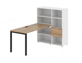 Рабочая станция ЕДИС ЕУРСТ 1115 Дуб Денвер светлый Черный Белый / EDIS EURST