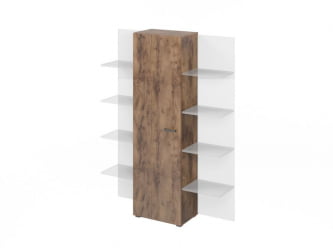 Шкаф для документов дополнительный ЛЕМО Л-562 Таксония шоколадная / LEMO L-562