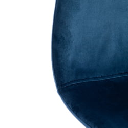 Стул БРЕЕЗЕ (мод. 4724) вельвет/металл, 44 х 53 х 87 см, Блуе (синий) ХЛР63 / черный / BREEZE (mod. Blue HLR63