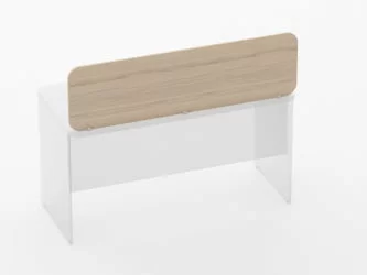 Экран разделительный прямой Глассй 5.14.14 Бук светлый / Glassy