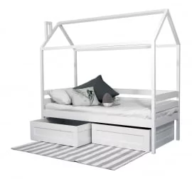 Кровать-домик РооРоом кд-1 с ящиками Белый / RooRoom