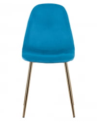 Стул Валенсия велюр золотые ножки Аквамарин