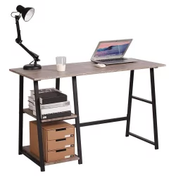 Письменный стол с полками БРАБИКС ЛОФТ CД-006 Мореный дуб / BRABIX LOFT CD-006