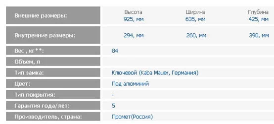 Депозитная ячейка ДБ-6 С.ДГЛ / DB-6 S.DGL