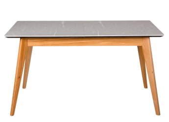 Стол раскладной Лунд 140-180 БУК-Мрамор Бьянко