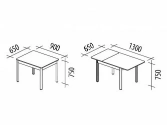 Раздвижной стол Орфей 44 Антрацит-Оникс