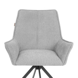 Кресло Мурано/Мурано опора 360, велюр/букле (ХЙП), светло-серый / Murano/Мурано (HYP),