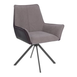 Кресло Мурано/Мурано опора 360, велюр/букле (ХЙП)/Экокожа, бежевый/коричневый / Murano/Мурано (HYP)/Экокожа,