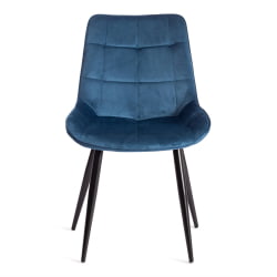 Стул АБРУЗЗО ( мод. 8060 ) металл/вельвет, 52 х 63 х 85 см, синий (ХЛР 63)/черный / ABRUZZO mod. (HLR
