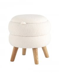 Пуф с ящиком Винни С Тедди белый / S