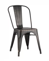 Стул ТОЛИКС с высокой спинкой Черный патина золото / TOLIX