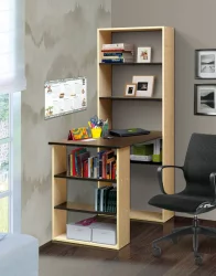 Детский стол компьютерный №12 Ясень Шимо светлый/Венге