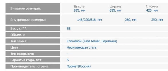Депозитная ячейка ДБ-6/3С / DB-6/3S
