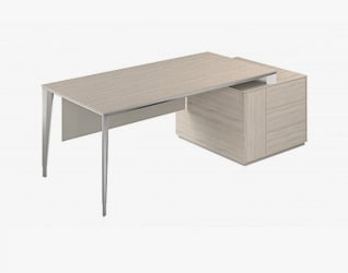 Стол под опорную тумбу 800 Атлас НЗ-0110.ЙН.АЛ Ясень Наварра Алюминий / Atlas NZ-0110.YN.AL