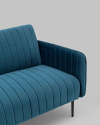 Диван прямой Дрезден велюр Синий