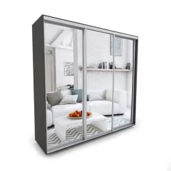 Черный шкаф-купе Акцент-Сим З 2400х600 Венге