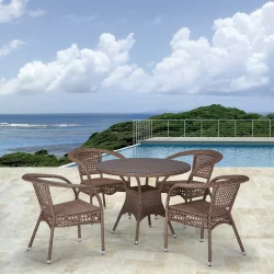 Комплект плетеной мебели Т220CТ/Й32-В56 Лигхт бровн 4Пcс / T220CT/Y32-W56 Light brown 4Pcs