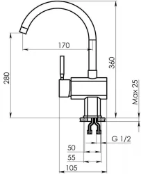 Смеситель СТАНДЭРТ СТ-31 Черный / STANDART ST-31