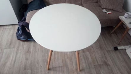 Обеденный стол СТ-001 Белый 900мм / ST-001