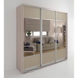 Трехстворчатый шкаф Акцент-Дуэт КЛ 2100х600 Ясень шимо светлый