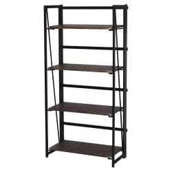 Стеллаж на металлокаркасе БРАБИКС ЛОФТ СХ-001 Мореный дуб / BRABIX LOFT SH-001