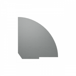 Полка для стойки угловой (завершающий элемент) Рива А.РС-5.2 Серый / Riva