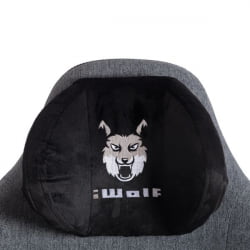 Кресло иВолф ткань, черный/серый / iWolf