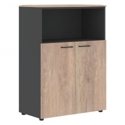 Шкаф с глухими малыми дверьми ДЖАЙ ДЖМC 85.3 Дуб Каньон Антрацит / JAY JMC