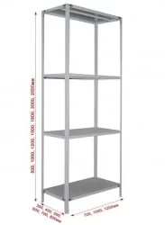 Стеллаж офисный СТФ 1054-2.5