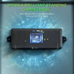 Геймерский стол ЕУРЕКА ЕРК-ЕГД-С62Б Черный с РГБ / EUREKA ERK-EGD-S62B RGB