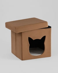 Пуф складной с ящиком Сторе Пет коричневый / Store Pet