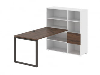 Рабочая станция ЕДИС ЕКРСТ 1215 Дуб Денвер темный Мокко Белый / EDIS EQRST