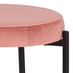 Стул РЕВО (мод. 7034) ткань/металл, 44 х 44 х 47 см, коралловый баркхат 15 /черный / REVO (mod. barkhat