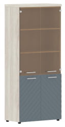 Шкаф комбинированный с топом Торр ЛУКС ТЛХC 85.2 Сосна Эдмонд Серо-голубой / Torr LUX TLHC