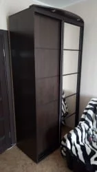 Шкаф Акцент-Квадро Д 1200х600  Венге/Бронза