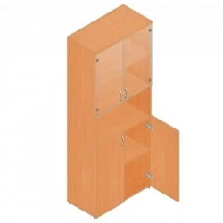 Шкаф для документов с прозрачными стеклами Р.Ш-4СБ Дуб Кронберг