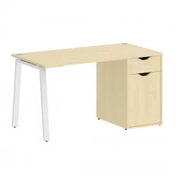 Стол письменный ХОМЕ ОФФИCЕ ВР.СП-3-138.1.А Клен/Белый металл / HOME OFFICE VR.SP-3-138.1.A