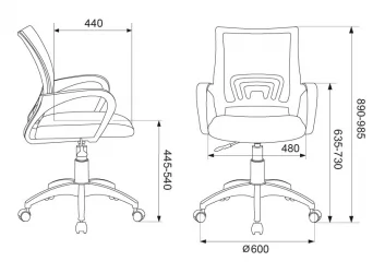 Кресло офисное Бюрократ CХ-В695НЛТ Темно-синий / CH-W695NLT