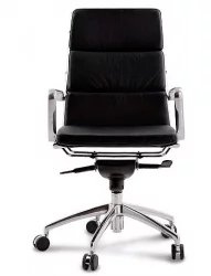 Кресло с высокой спинкой на крестовине Абсолют Д100 Черное / D100