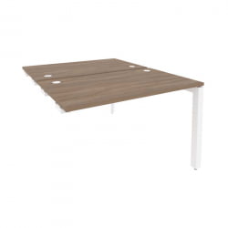 Стол-приставка двойной на П-образном м/к к опорным элем. ОНИКС О.МП-Д.СПР-2.7 Дуб Аризона/Белый / ONIX O.MP-D.SPR-2.7