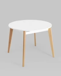 Стол раздвижной Рондо 100-135 Бук/белый / Rondo