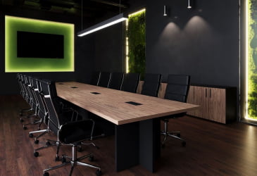 Кабинет для переговоров ВЕЛИОН ВЕНЕЕР №01 Американский орех Яшма черная / VELION VENEER