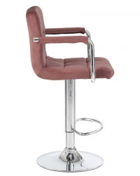 Стул барный ДОБРИН КРУГЕР АРМ (пудрово-розовый велюр (МДЖ9-32)) 2 шт / DOBRIN KRUGER ARM (MJ9-32))