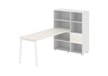 Рабочая станция ЕДИС ЕЛРСТ 1117 Ясень Траун Белый Белый / EDIS ELRST