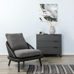 Комод 3 ящика CИТЙ 400955801х Графит / CITY 400955801h